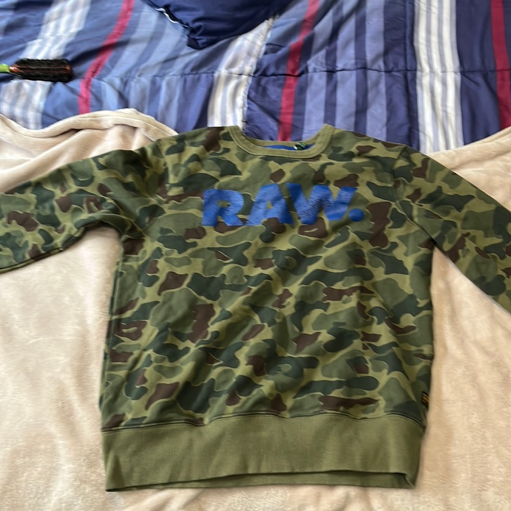 G star raw mens camo sweatshirt